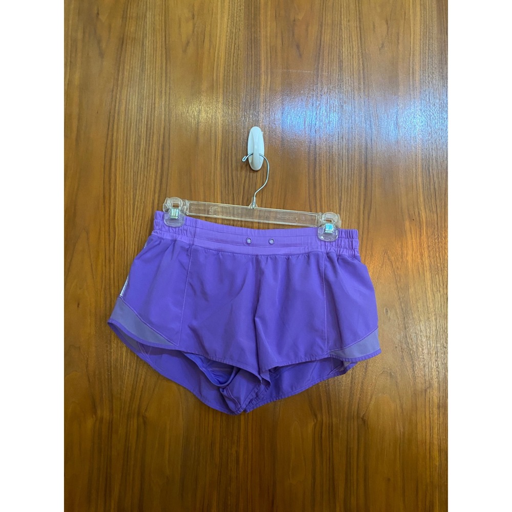 Lululemon Speed Up Purple Running Shorts Womens Size 4 Mesh Back Pocket‎ Lined